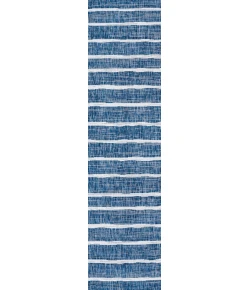 Jonathany Santa Monica SMB125C Blue/Ivory Area Rug 2 ft. 2 in. X 8 ft. Runner