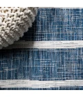 Colonia Berber Stripe Blue/Ivory 2 ft. x 8 ft. Indoor/Outdoor Runner Rug