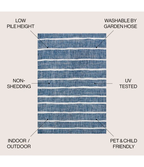 Jonathan Y SANTA MONICA Blue SMB125C 9ft. X 12ft. Rect. Rug