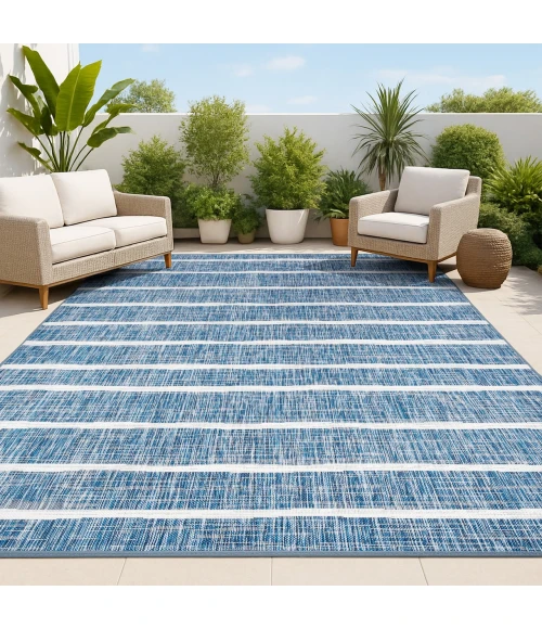 Jonathan Y SANTA MONICA Blue SMB125C 9ft. X 12ft. Rect. Rug