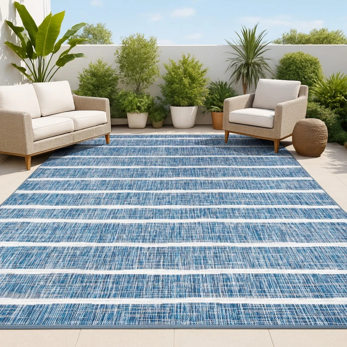 Jonathan Y SANTA MONICA Blue SMB125C 6ft. X 9ft. Rect. Rug