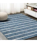 Colonia Berber Stripe Blue/Ivory 5 ft. x 8 ft. Indoor/Outdoor Area Rug