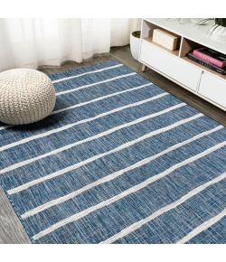 Jonathany Santa Monica SMB125C Blue/Ivory Area Rug 5 ft. 2 in. X 7 ft. 5 in. Rectangle