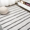 Jonathany Santa Monica SMB125D Ivory/Black Area Rug 5 ft. 2 in. X 7 ft. 5 in. Rectangle
