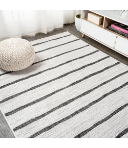 Jonathany Santa Monica SMB125D Ivory/Black Area Rug 5 ft. 2 in. X 7 ft. 5 in. Rectangle