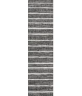 Colonia Berber Stripe Black/Ivory 2 ft. x 8 ft. Indoor/Outdoor Runner Rug