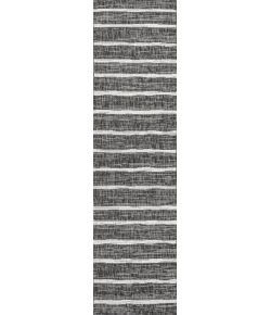 Jonathany Santa Monica SMB125E Black/Ivory Area Rug 2 ft. 2 in. X 8 ft. Runner