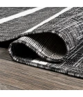 Colonia Berber Stripe Black/Ivory 2 ft. x 8 ft. Indoor/Outdoor Runner Rug