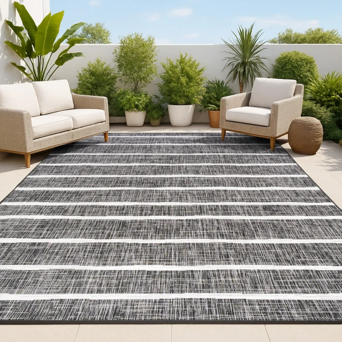 Jonathan Y SANTA MONICA Black SMB125E 6ft. X 9ft. Rect. Rug