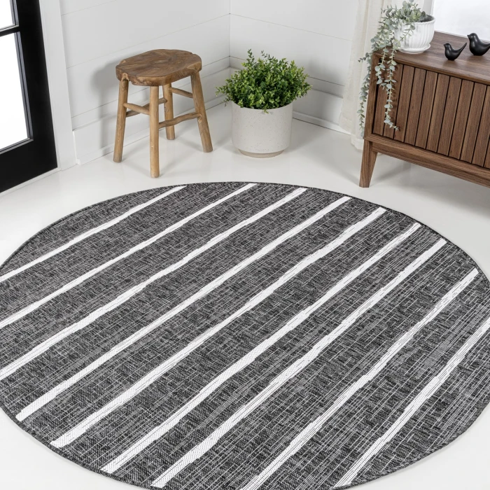 Jonathan Y SANTA MONICA Black SMB125E 6ft.7in. Round Rug