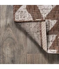 Andratx Modern Tribal Geometric Brown/Beige 2 ft. x 10 ft. Indoor/Outdoor Runner Rug