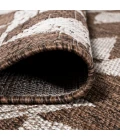 Andratx Modern Tribal Geometric Brown/Beige 2 ft. x 10 ft. Indoor/Outdoor Runner Rug