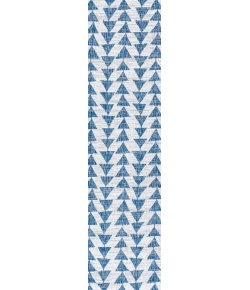 Jonathany Santa Monica SMB126B Blue/Ivory Area Rug 2 ft. 2 in. X 8 ft. Runner