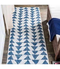 Jonathany Santa Monica SMB126B Blue/Ivory Area Rug 2 ft. 2 in. X 8 ft. Runner