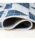 Andratx Modern Tribal Geometric Blue/Ivory 2 ft. x 10 ft. Indoor/Outdoor Runner Rug