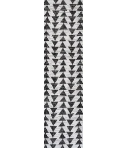 Jonathany Santa Monica SMB126D Ivory/Black Area Rug 2 ft. 2 in. X 8 ft. Runner