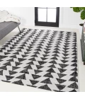 Andratx Modern Tribal Geometric Ivory/Black 8 ft. x 10 ft. Indoor/Outdoor Area Rug