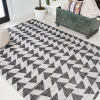 Jonathany Santa Monica SMB126D Ivory/Black Area Rug 3 ft. 11 in. X 6 ft. Rectangle
