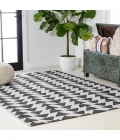 Andratx Modern Tribal Geometric Ivory/Black 8 ft. x 10 ft. Indoor/Outdoor Area Rug