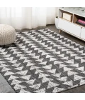 Andratx Modern Tribal Geometric Black/Ivory 5 ft. x 8 ft. Indoor/Outdoor Area Rug
