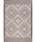 Marokko Diamond Tribal Medallion Beige/Brown 5 ft. x 8 ft. Indoor/Outdoor Area Rug