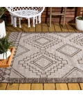 Marokko Diamond Tribal Medallion Beige/Brown 5 ft. x 8 ft. Indoor/Outdoor Area Rug