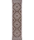 Marokko Diamond Tribal Medallion Brown/Beige 2 ft. x 8 ft. Indoor/Outdoor Runner Rug