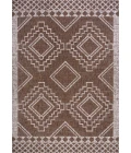 Marokko Diamond Tribal Medallion Brown/Beige 5 ft. x 8 ft. Indoor/Outdoor Area Rug