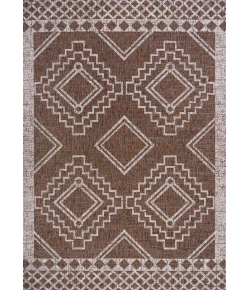 Jonathany Santa Monica SMB127B Brown/Beige Area Rug 5 ft. 2 in. X 7 ft. 5 in. Rectangle