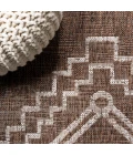 Marokko Diamond Tribal Medallion Brown/Beige 2 ft. x 8 ft. Indoor/Outdoor Runner Rug