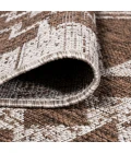 Marokko Diamond Tribal Medallion Brown/Beige 2 ft. x 8 ft. Indoor/Outdoor Runner Rug