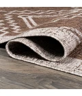 Marokko Diamond Tribal Medallion Brown/Beige 2 ft. x 8 ft. Indoor/Outdoor Runner Rug