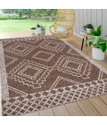 Marokko Diamond Tribal Medallion Brown/Beige 5 ft. x 8 ft. Indoor/Outdoor Area Rug