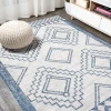 Jonathany Santa Monica SMB127C Ivory/Blue Area Rug 5 ft. 2 in. X 7 ft. 5 in. Rectangle