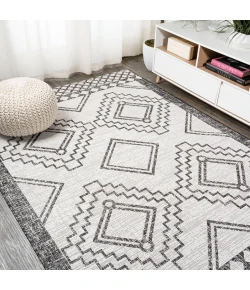 Jonathany Santa Monica SMB127E Ivory/Black Area Rug 5 ft. 2 in. X 7 ft. 5 in. Rectangle