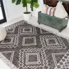 Jonathany Santa Monica SMB127F Black/Ivory Area Rug 3 ft. 11 in. X 6 ft. Rectangle