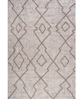Carwa Tribal Diamond Trellis Beige/Brown 5 ft. x 8 ft. Indoor/Outdoor Area Rug