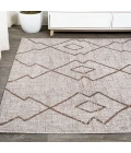 Carwa Tribal Diamond Trellis Beige/Brown 5 ft. x 8 ft. Indoor/Outdoor Area Rug