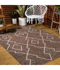 Carwa Tribal Diamond Trellis Brown/Beige 5 ft. x 8 ft. Indoor/Outdoor Area Rug
