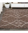 Carwa Tribal Diamond Trellis Brown/Beige 5 ft. x 8 ft. Indoor/Outdoor Area Rug