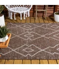 Carwa Tribal Diamond Trellis Brown/Beige 5 ft. x 8 ft. Indoor/Outdoor Area Rug
