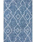 Carwa Tribal Diamond Trellis Blue/Ivory 4 ft. x 6 ft. Indoor/Outdoor Area Rug