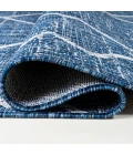 Carwa Tribal Diamond Trellis Blue/Ivory 2 ft. x 10 ft. Indoor/Outdoor Runner Rug