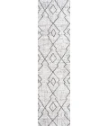 Carwa Tribal Diamond Trellis Ivory/Black 2 ft. x 8 ft. Indoor/Outdoor Runner Rug