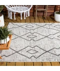 Carwa Tribal Diamond Trellis Ivory/Black 5 ft. x 8 ft. Indoor/Outdoor Area Rug