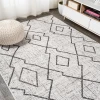 Jonathany Santa Monica SMB128D Ivory/Black Area Rug 5 ft. 2 in. X 7 ft. 5 in. Rectangle