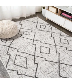 Jonathany Santa Monica SMB128D Ivory/Black Area Rug 5 ft. 2 in. X 7 ft. 5 in. Rectangle