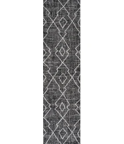 Jonathany Santa Monica SMB128E Black/Ivory Area Rug 2 ft. 2 in. X 8 ft. Runner