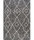 Carwa Tribal Diamond Trellis Black/Ivory 8 ft. x 10 ft. Indoor/Outdoor Area Rug