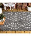 Carwa Tribal Diamond Trellis Black/Ivory 8 ft. x 10 ft. Indoor/Outdoor Area Rug